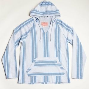 Navy Reverse Baja Hoodie